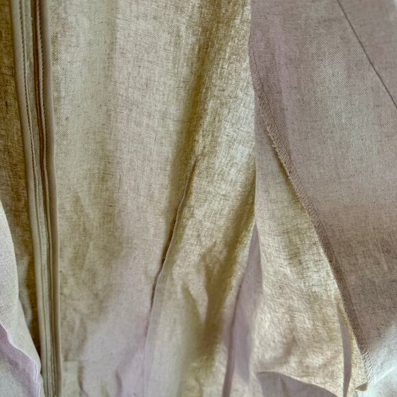 NYCC New York Clothing Company Women's Medium Linen Blend Open Front Blazer - Picture 6 of 9